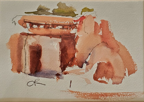 Charles Reid, Untitled, 2015, watercolor on paper, 6¾" × 7¾"