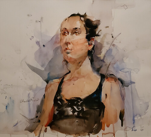 Charles Reid, Untitled, 2015, watercolor on paper, 17½" × 15"